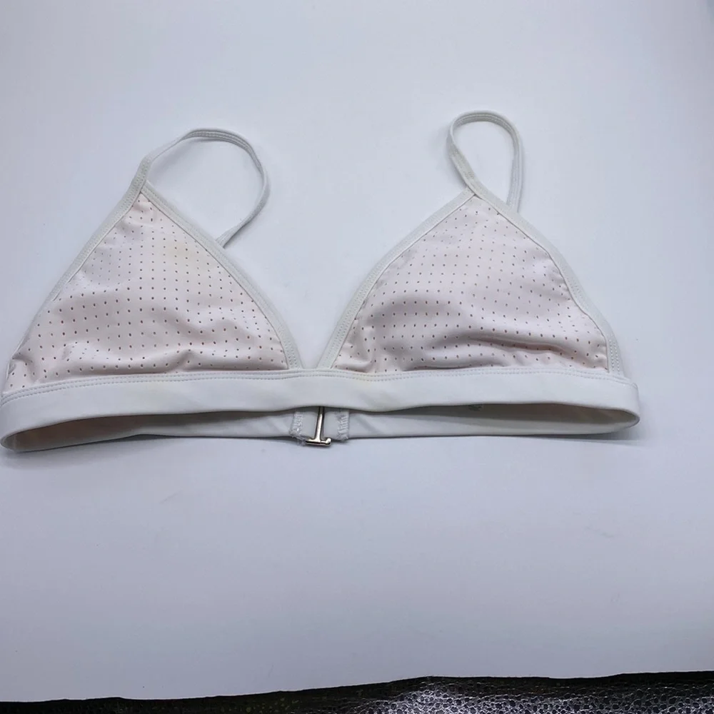 Fabletics White Valentina Bikini Top‎  Size L NWT